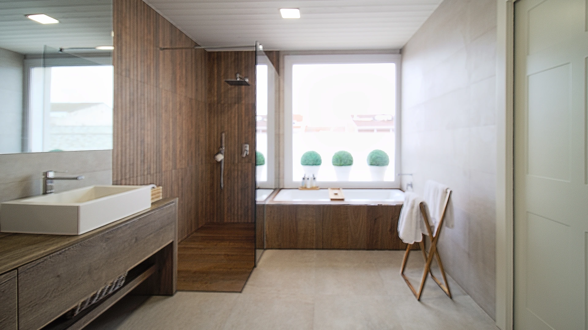 Casa MyP 6 Cuarto de baño en obra nueva de Andú Arquitectura